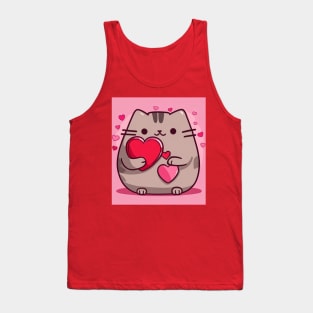 Cute Valentine pu-sheen Tank Top